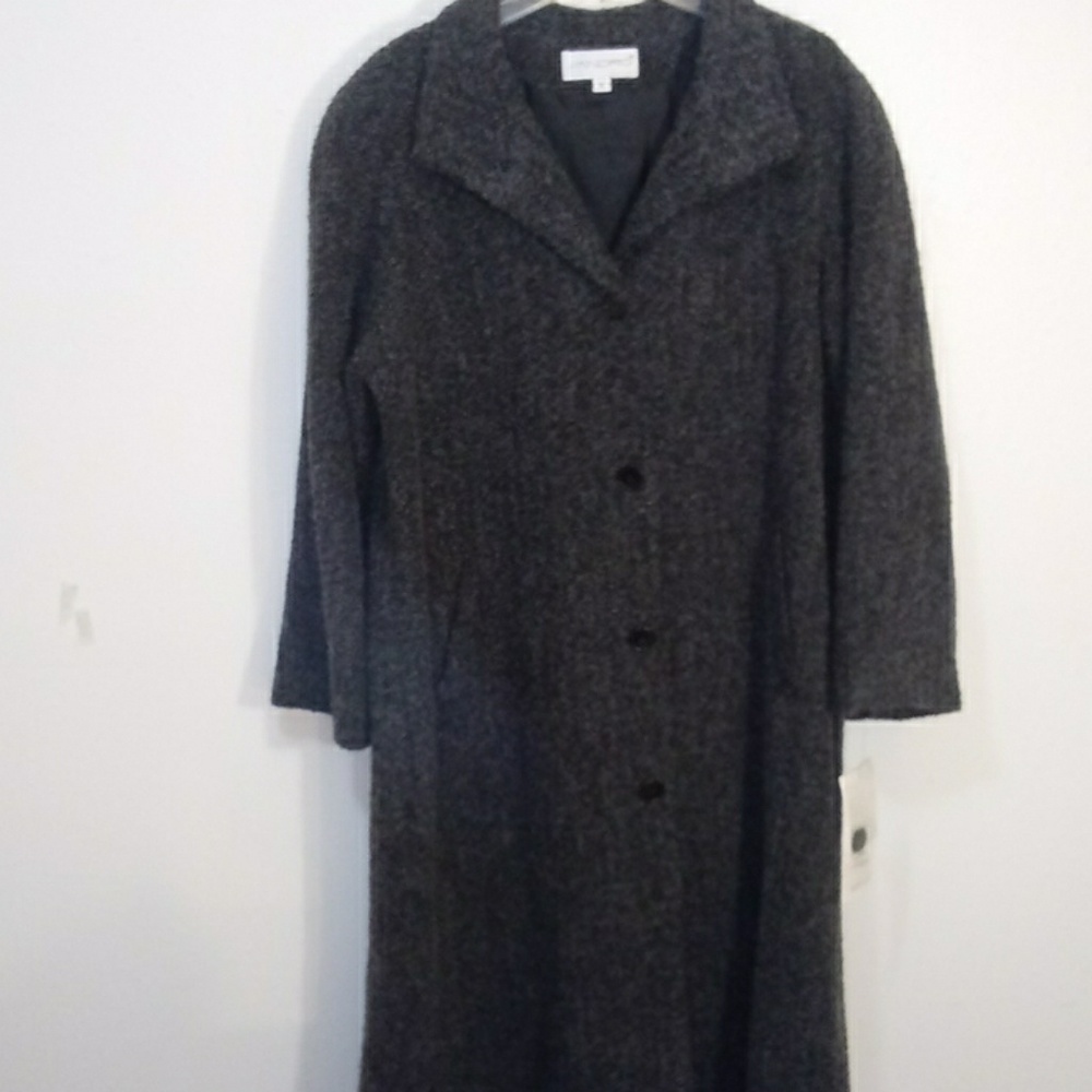Sandro Wool long coat grey size 16